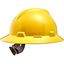 Picture of 33023 - HARD HAT MSA V GAURD HI-VIZ SAFETY YELLOW W/RATCHET