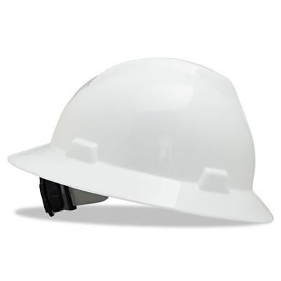 Picture of 33415 - WHITE V-GARD HAT W/RATCH SLOTTED FULL BRIM