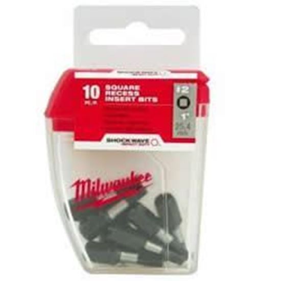 Picture of 25453 - SHOCKWAVE™ INSERT BIT SQ RECESS #2 10PC CONTRACTOR PACK